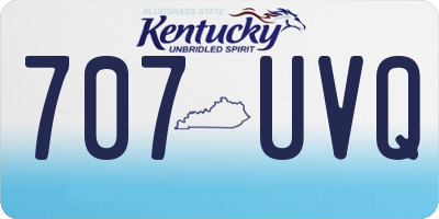 KY license plate 707UVQ