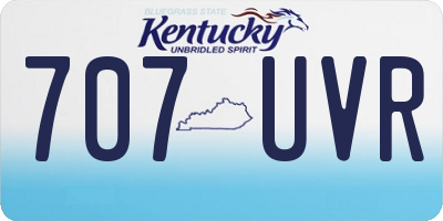 KY license plate 707UVR