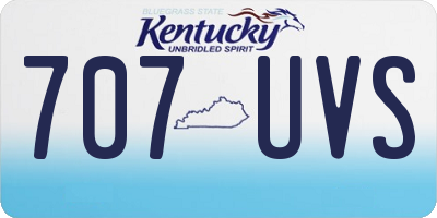 KY license plate 707UVS
