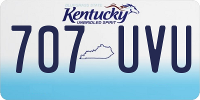 KY license plate 707UVU