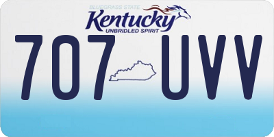 KY license plate 707UVV