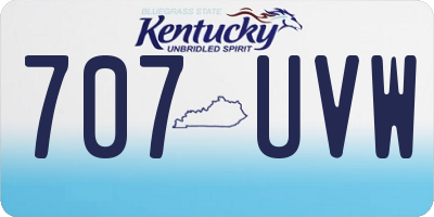 KY license plate 707UVW