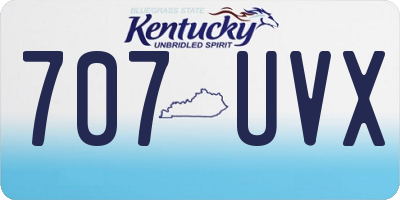 KY license plate 707UVX