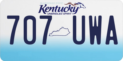 KY license plate 707UWA
