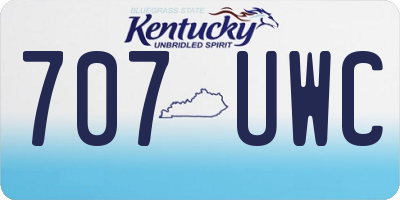 KY license plate 707UWC
