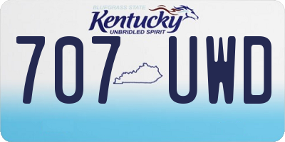 KY license plate 707UWD