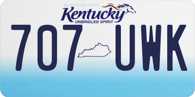 KY license plate 707UWK