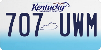 KY license plate 707UWM