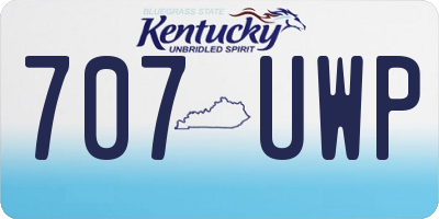 KY license plate 707UWP