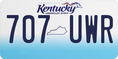KY license plate 707UWR