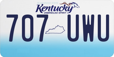 KY license plate 707UWU