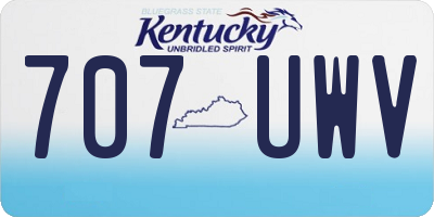 KY license plate 707UWV