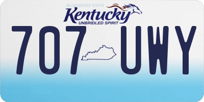 KY license plate 707UWY