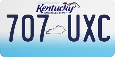 KY license plate 707UXC