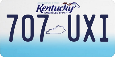 KY license plate 707UXI