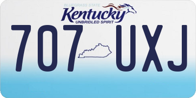 KY license plate 707UXJ