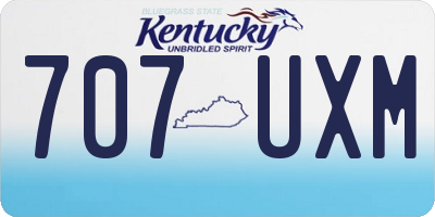 KY license plate 707UXM