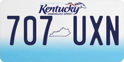KY license plate 707UXN