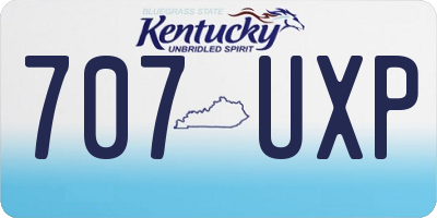 KY license plate 707UXP