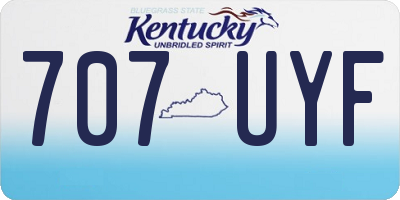 KY license plate 707UYF