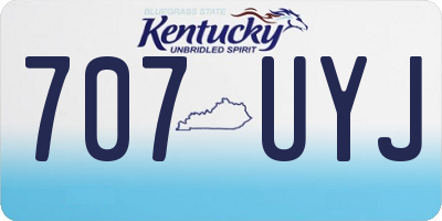 KY license plate 707UYJ