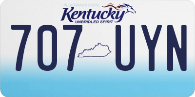 KY license plate 707UYN