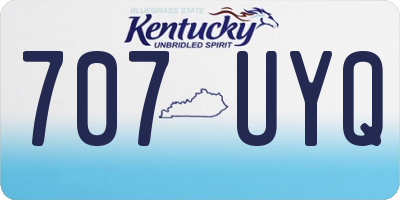 KY license plate 707UYQ