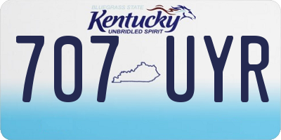 KY license plate 707UYR