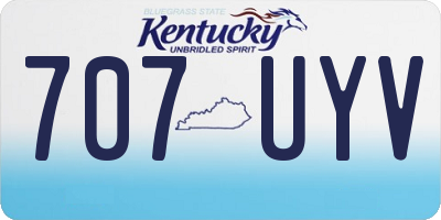 KY license plate 707UYV