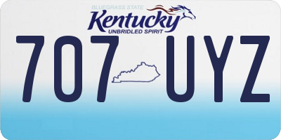 KY license plate 707UYZ