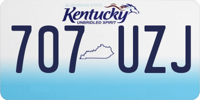 KY license plate 707UZJ