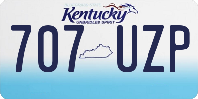 KY license plate 707UZP