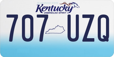 KY license plate 707UZQ