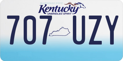 KY license plate 707UZY