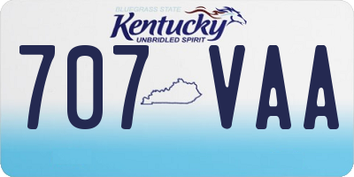 KY license plate 707VAA
