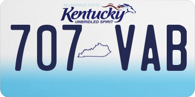 KY license plate 707VAB