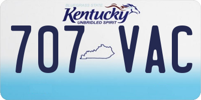 KY license plate 707VAC