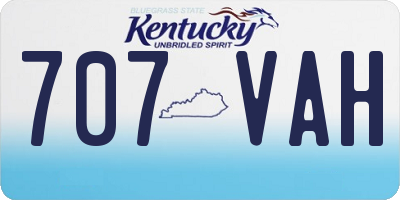 KY license plate 707VAH