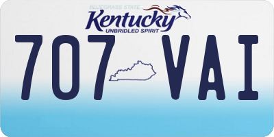 KY license plate 707VAI