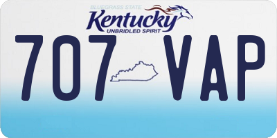 KY license plate 707VAP