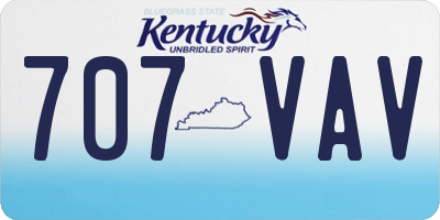 KY license plate 707VAV
