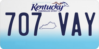 KY license plate 707VAY