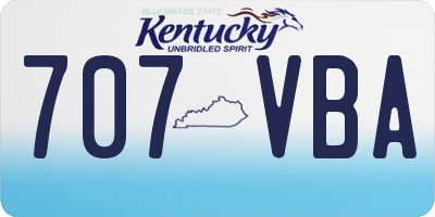 KY license plate 707VBA