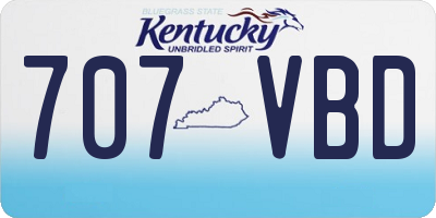 KY license plate 707VBD