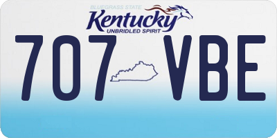 KY license plate 707VBE