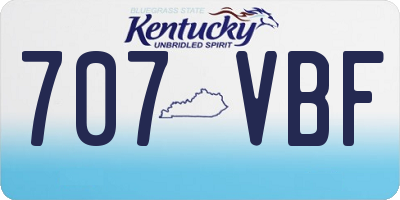 KY license plate 707VBF