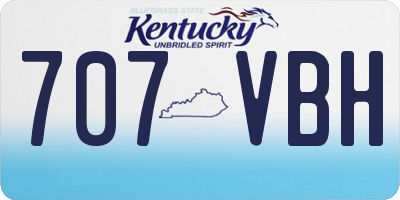 KY license plate 707VBH
