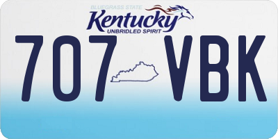 KY license plate 707VBK