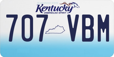 KY license plate 707VBM