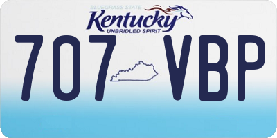 KY license plate 707VBP